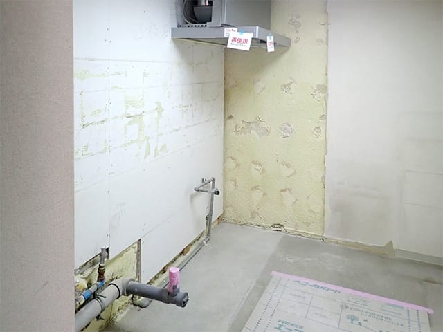 キッチン解体後