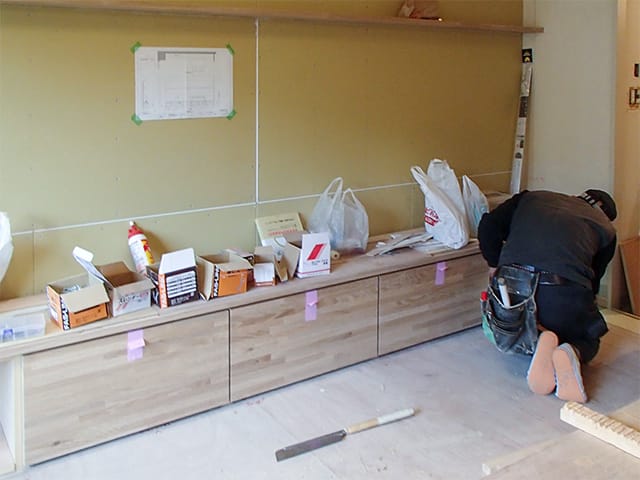 引き出し収納を設置
