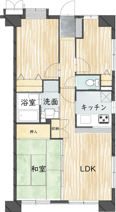 リフォーム前の間取り